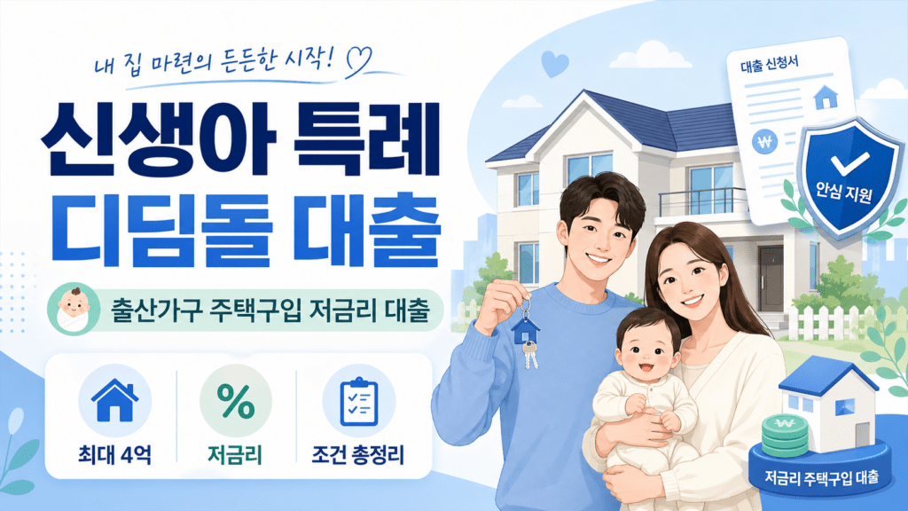 신생아 특례 디딤돌 대출 총정리
