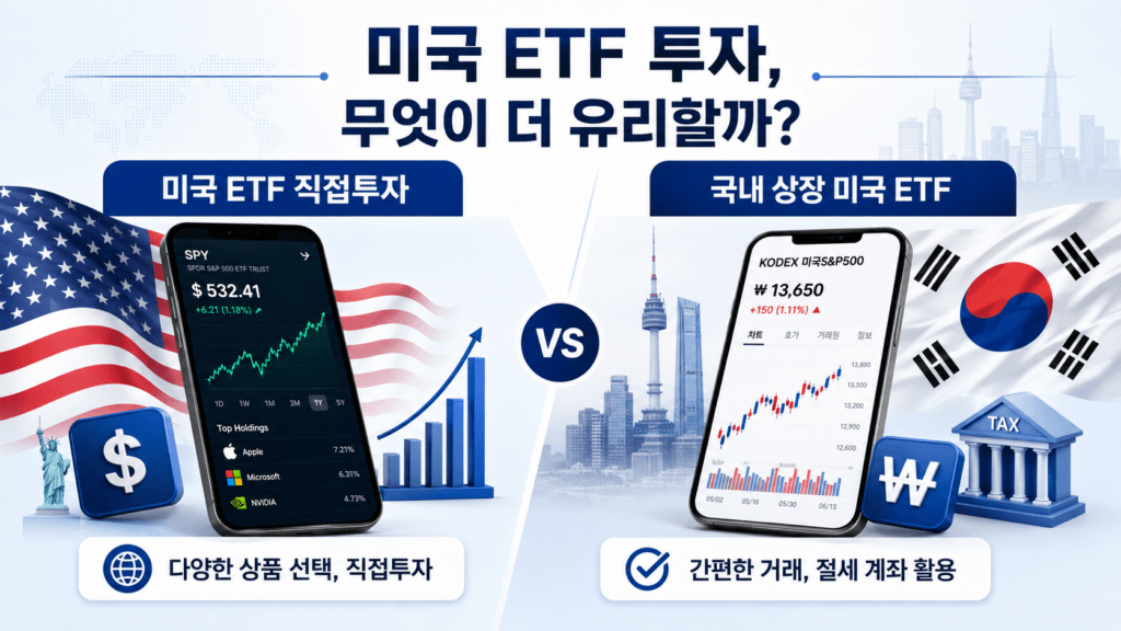 미국 ETF 직접투자와 국내 상장 ETF 비교